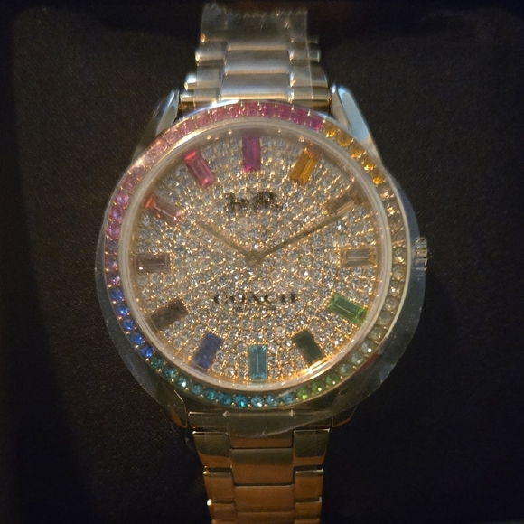 Coach Gold Watch with Rainbow Dial - Picture 2 of 3